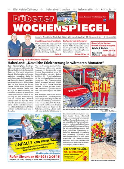 Dübener Wochenspiegel | Nr. 11 | 10. Juni 2026